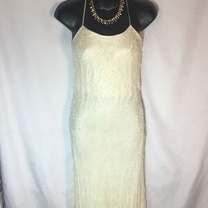 Chic Strapless Cream Dress